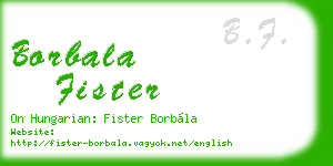 borbala fister business card