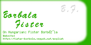 borbala fister business card
